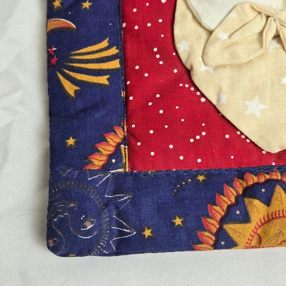 Franco Celestial Starry Night Sky Santa Claus Holiday Pot Holder Cotton 2236